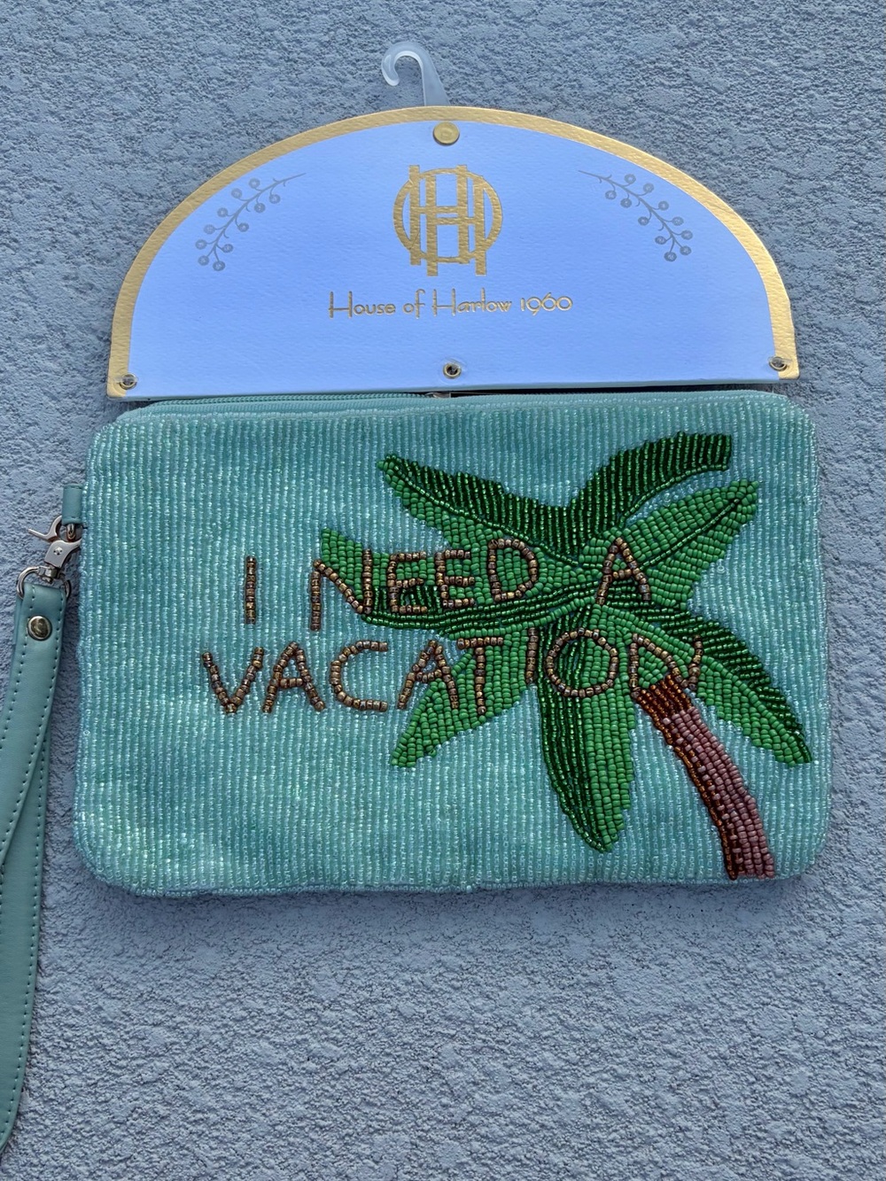 XL VIRAL BEADED BAG - I NEED A VACATION 2026 -  XL WALLET/WRISTLET